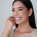 Pet Paw Earring Studded with Crystal 6 mm 18K Gold Plated