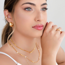 Bold Dome-Shaped Gold Plated Hoop Earrings – 2 cm