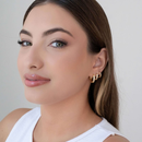 Crystal Pavé Click Hoop Earrings – 18K Gold Plated (1.1 cm)