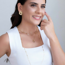 18K Gold Plated Flat Round Discs Necklace