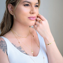 Round Light Point Pendant Necklace – 18K Gold Plated