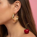 Boucles d’oreilles demi-créoles lisses – Plaqué or