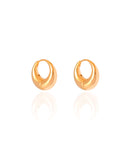 18K Gold Plated Smooth Rounded Click Hoop Earrings – 1.6 cm