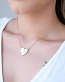 Venetian Smooth Heart Choker 18K Gold Plated