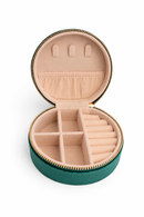 Round velvet jewelry box