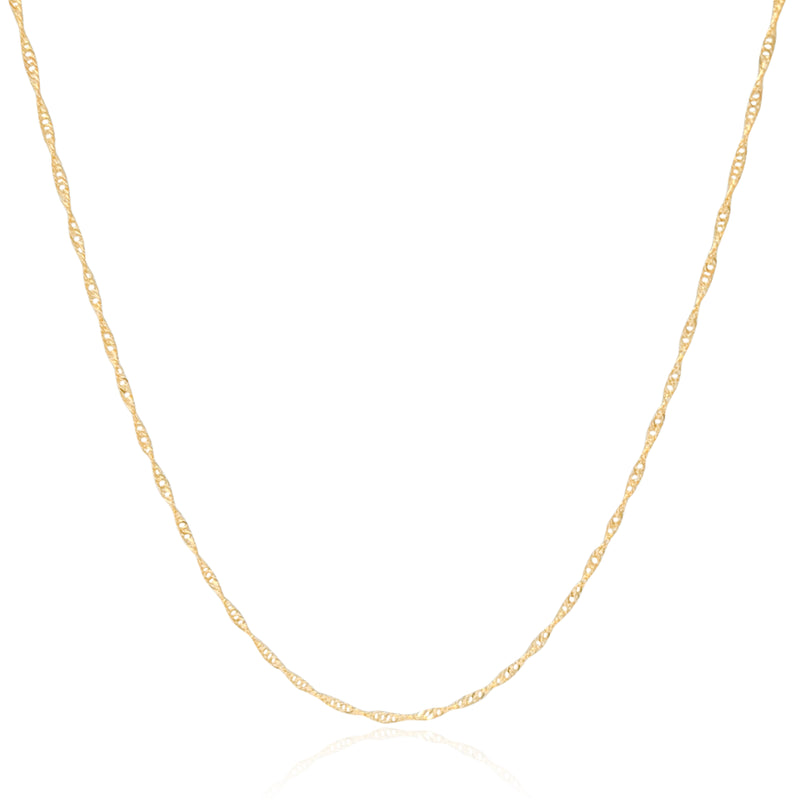 Singapore Chain Necklace – 18K Gold Plated