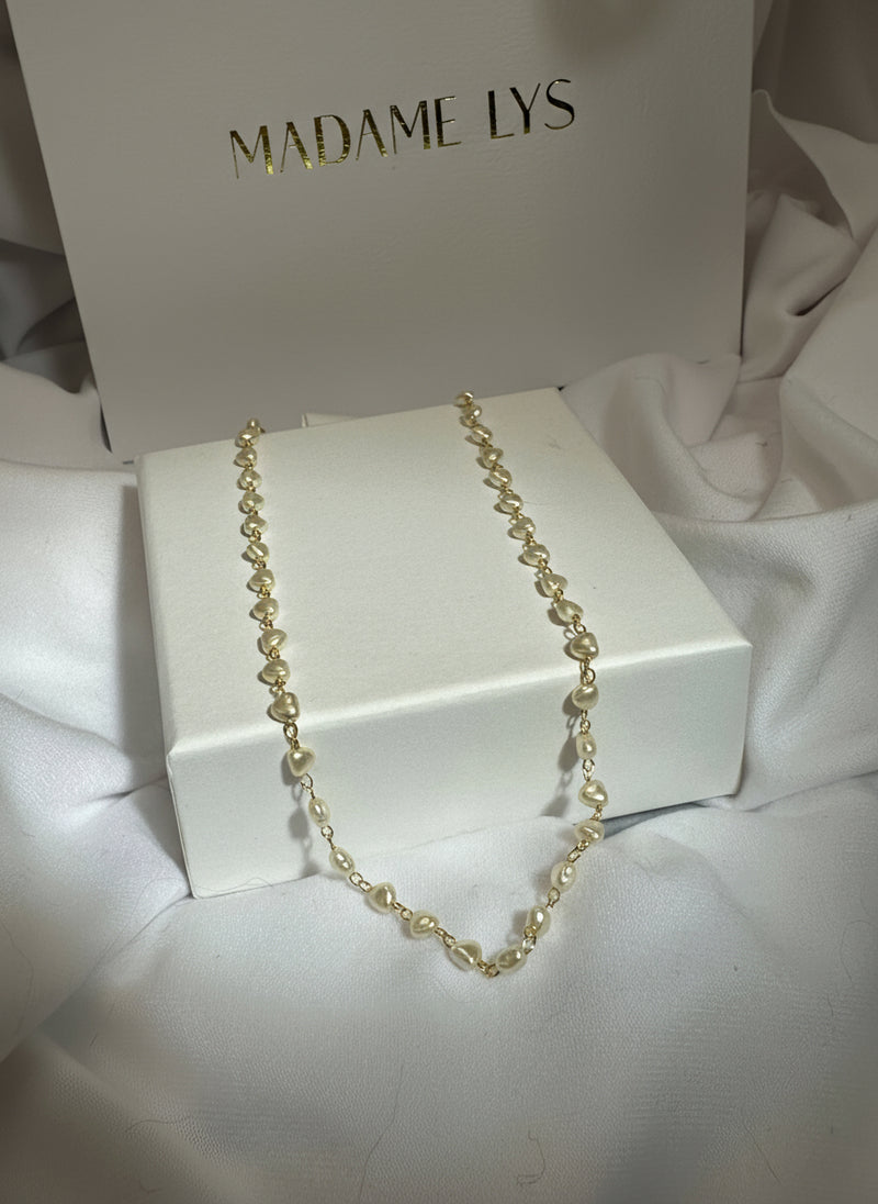 Collier Perles Cœur