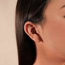 Faux piercing zircone plaqué or