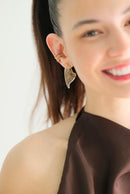 Boucles d’oreilles plaquées or 18K au design ajouré organique
