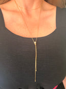 Collier Cravate Ajustable – Plaqué Or 18 Carats