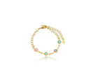 Children’s Bracelet with Colorful Crystals – 18K Gold Plated