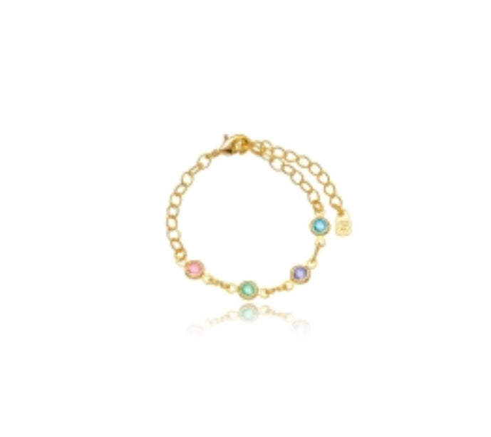 Pulseira Semijoia Infantil Cristais Color