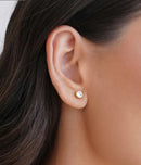 18K Gold Plated 5 mm Crystal Stud Earrings