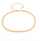 Pulseira Rabo de Rato 4 mm Banhado a Ouro 18K