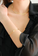Bracelet rigide plaqué or 18K