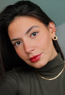 18K Gold Plated Triple Smooth Band Fake Piercing