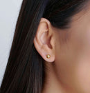 Brinco Bola 6 mm Banhado a Ouro 18K