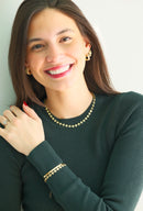 Choker fleur plaqué or 18K