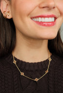 Collier Trèfle Marron