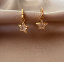 Boucles d’oreilles Anneaux Étoile Scintillante