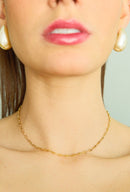 Collier grain de coffee plaqué or 18k
