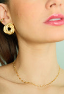 Collier grain de coffee plaqué or 18k