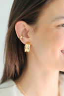 Boucles d’oreilles plaquées or 18K