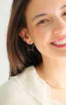 Boucle d’oreille étoile plaqué or 18K