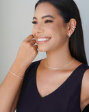 Collier du cou Riviera Crystal 2mm plaqué or 18 carats