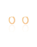 Crystal Pavé Click Hoop Earrings – 18K Gold Plated (1.1 cm)