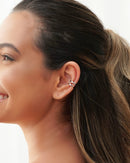 Smooth Double-Band Fake Piercing – White Rhodium Plated