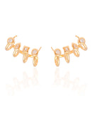18K Gold Plated Crystal Geometric Ear Cuff