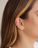 Two Crystal Fillet Ear Cuff – 18K Gold Plated