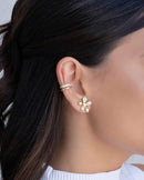 Two Crystal Fillet Ear Cuff – 18K Gold Plated