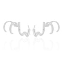 Four-Band Crystal Ear Cuff – White Rhodium Plated