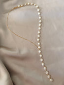 Collier Cravate Perles Baroques