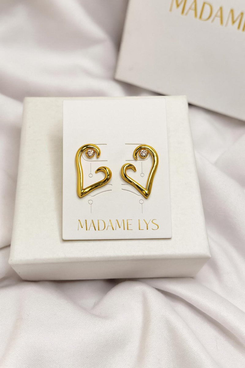 Boucles d’oreilles Cœur Zircone