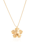 18K Gold Plated Smooth Flower Venetian Chain Necklace