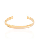 Bracelete Abaulado Liso Banhado a Ouro 18K