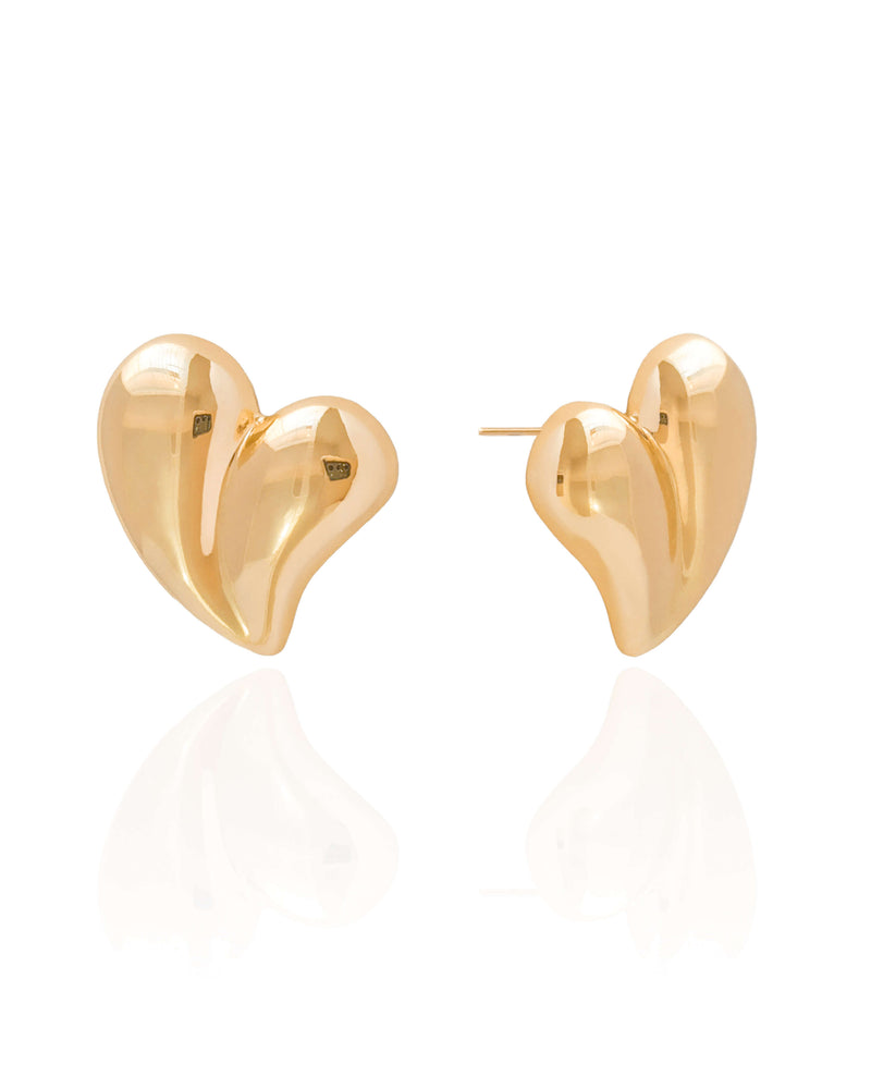 Brinco Gotas Lisas 2.3 cm Banho Dourado
