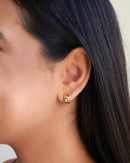 Brinco Argola Orgânica 1.2 cm Banhado a Ouro 18k