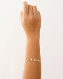 Pulseira Detalhada Banho Dourado