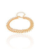 Pulseira Escamas 8 mm Banho Dourado