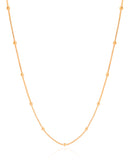 Gargantilha Veneziana Bolinhas 3 mm Banhado a Ouro 18K - 45 cm