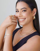 White Rhodium Plated Snake Chain Necklace – 3 mm