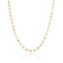 18K Gold Plated Flat Round Discs Necklace