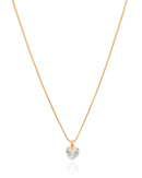 18K Gold Plated Venetian Chain Necklace with Crystal Drop Pendant