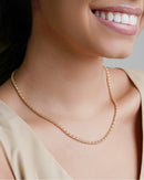Strawberry Chain Necklace 3 mm Gold Plated 18K