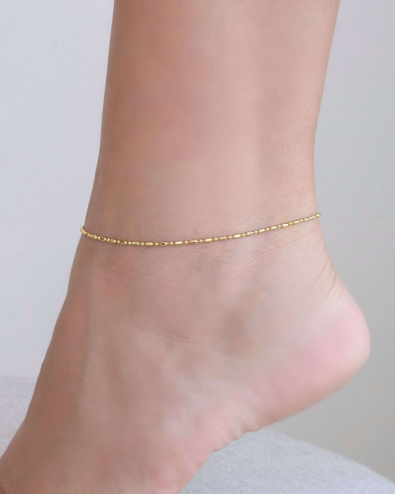 Tube Anklet Gold Plated 18K