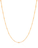 Tube Chain Necklace 1 mm Gold Plated 18K – 40 cm